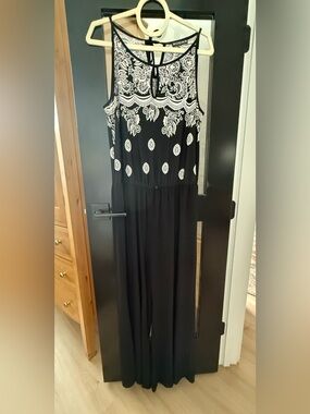 Black & White Paisley Jumpsuit